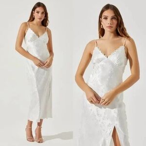 Astr White Midi Dress